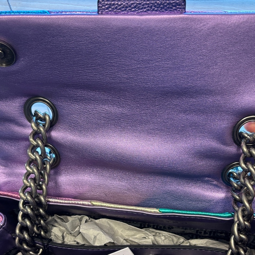 Kurt Geiger Leather Multicolor Striped Women's Bag - Picture 4 of 9